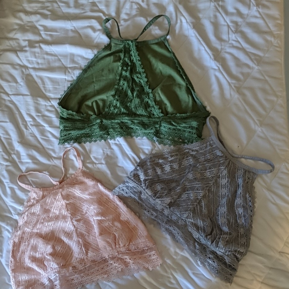 3 halter top bralettes